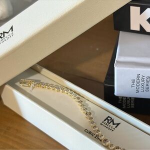 New Rebecca Minkoff Gold tennis bracelet